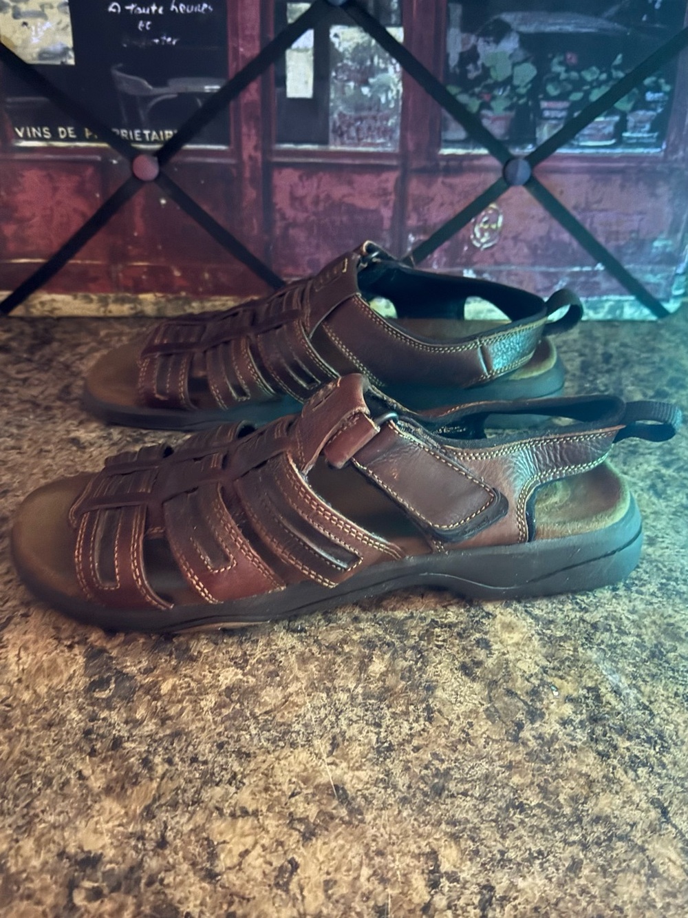 Thom Mcan Men's Brown Leather Fisherman Sandal - Size 11